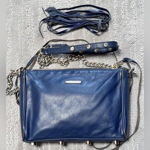 Rebecca Minkoff Blue Crossbody Bag with Chain Detail